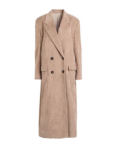 Woman Coat Sand Size 6 Cotton, Elastane, Ecobrass