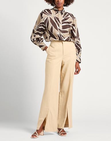 Woman Shirt Taupe Size M Silk