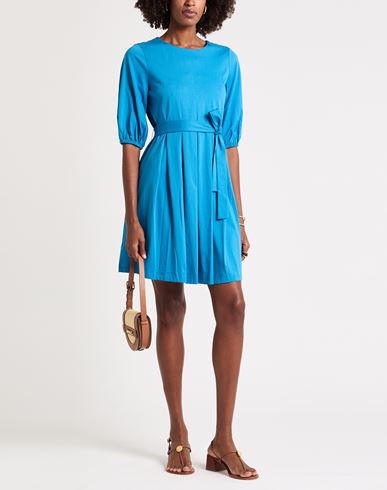 Woman Mini dress Azure Size XL Cotton