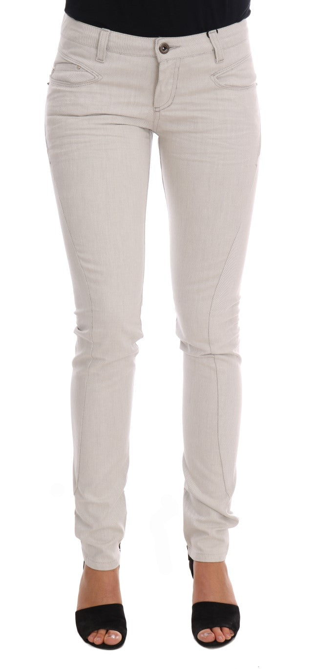 Cotton Stretch Slim Jeans — White