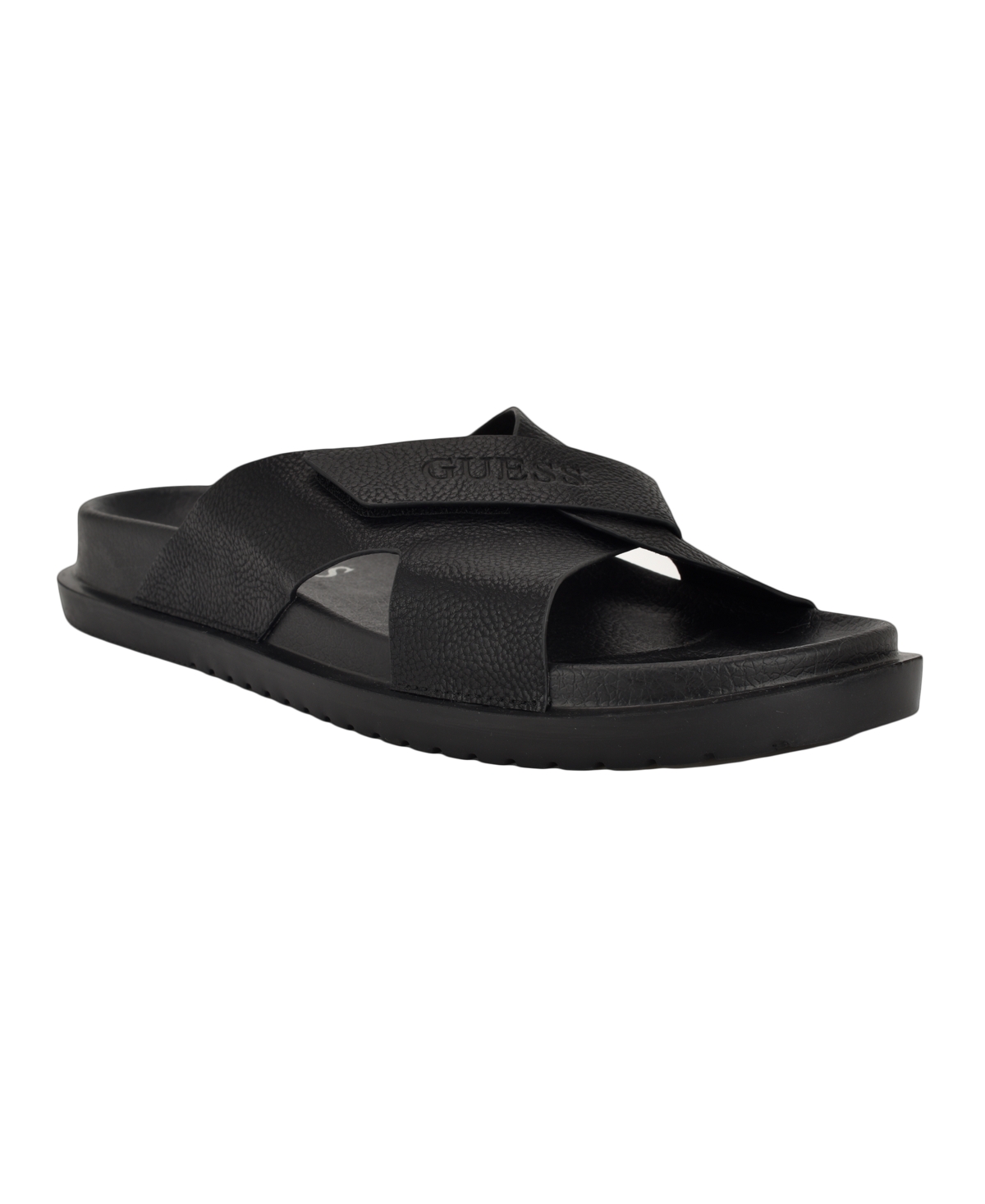 Men's Vaton Strap Detail Slip On Sandals - Black
