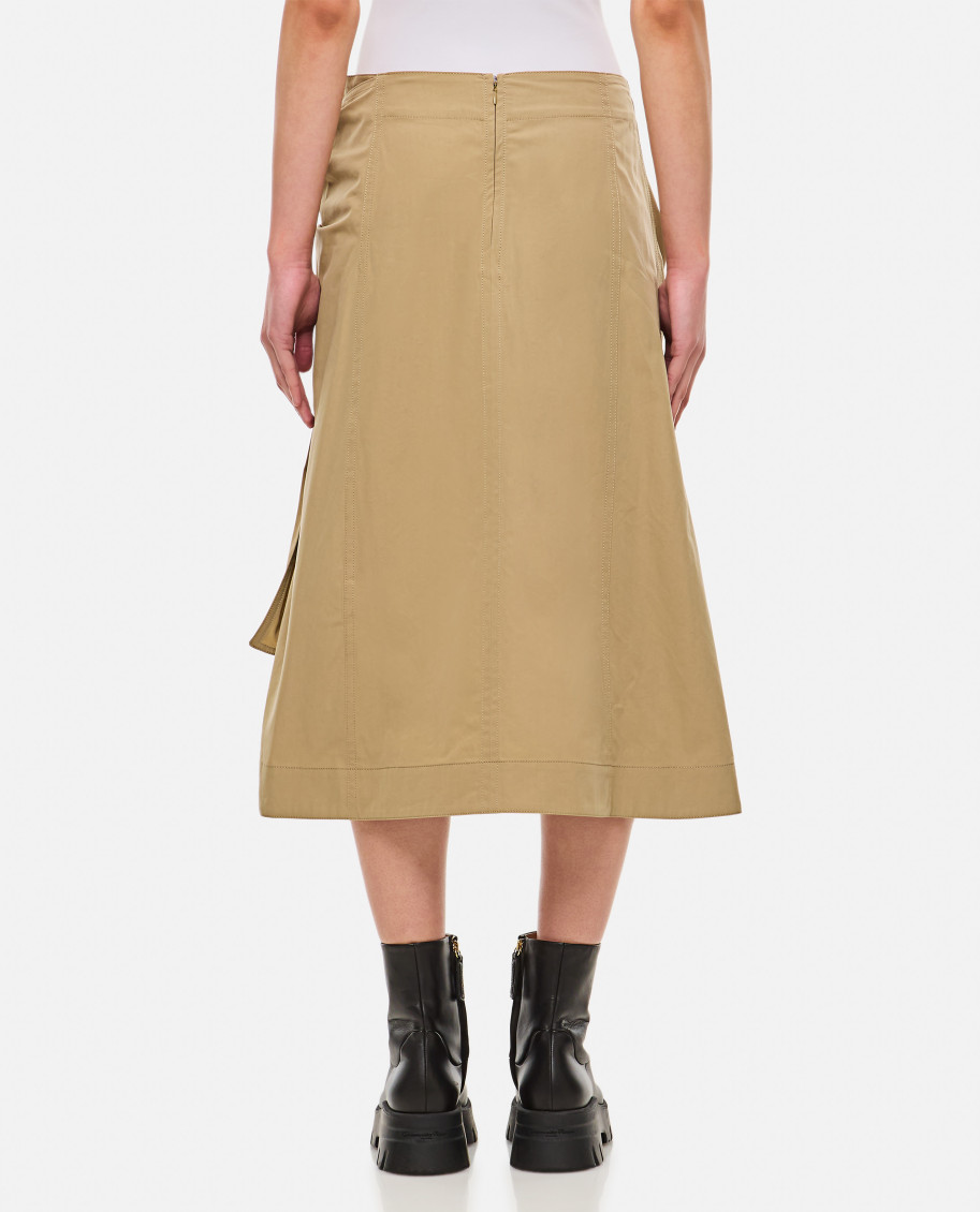 Asymmetric Hem Midi Skirt