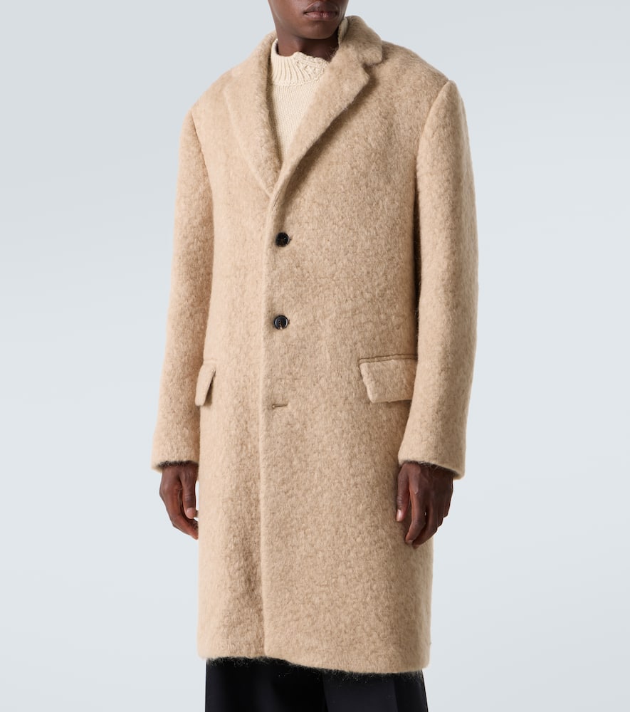 Mohair and wool coat