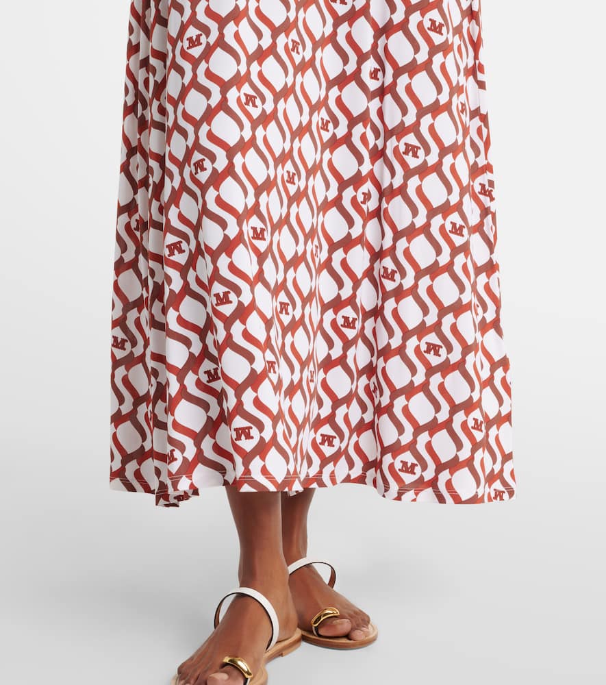Paste printed midi dress