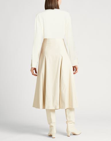 Woman Shirt Cream Size 10 Acetate, Silk