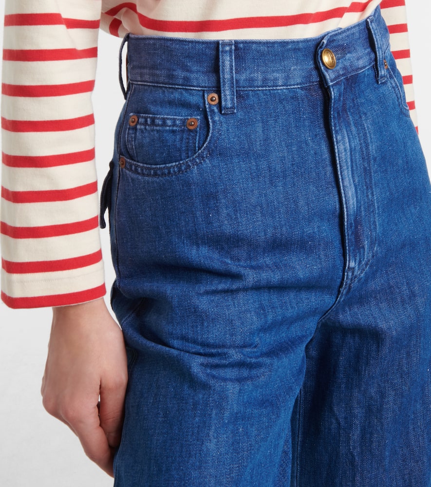 High-rise wide-leg jeans
