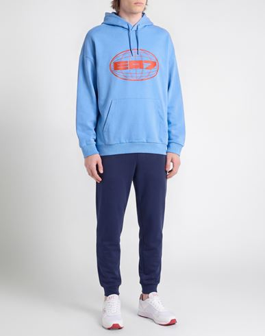 Man Sweatshirt Sky blue Size L Cotton