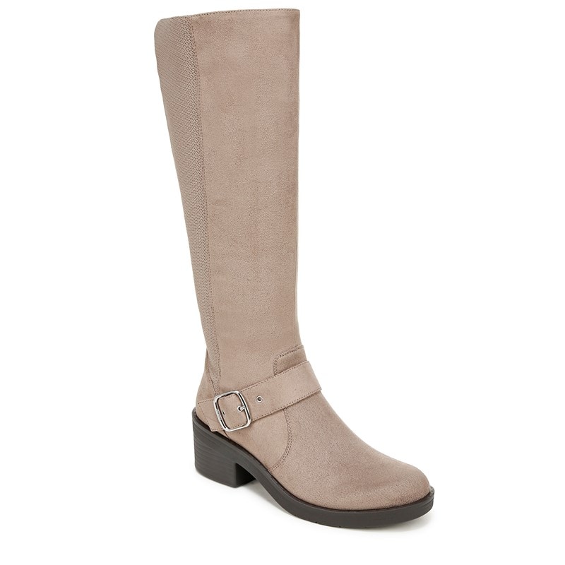 Women's Olympia Knee High Boots (Latte Stretch Fabric)