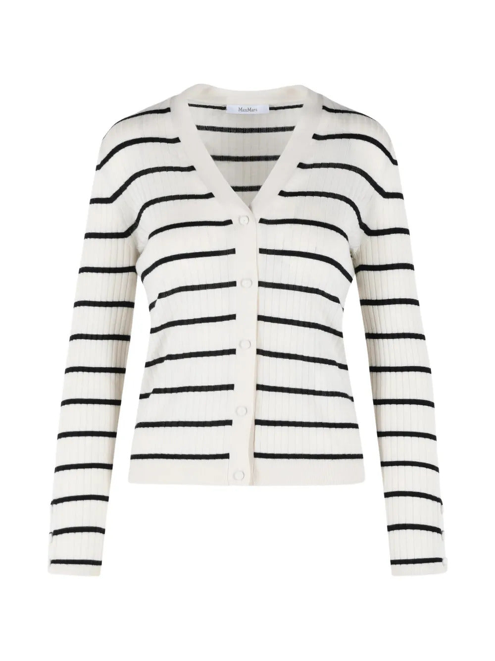 Slim Fit Cashmere-Silk Sweater with Wide V-Neckline