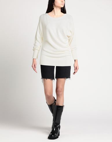 Woman Sweater Ivory Size 8 Merino Wool