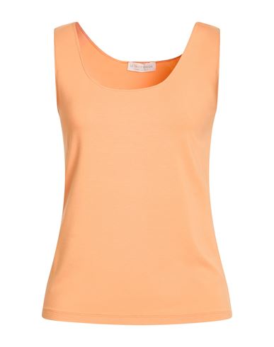 Woman Tank top Orange Size L Viscose, Elastane