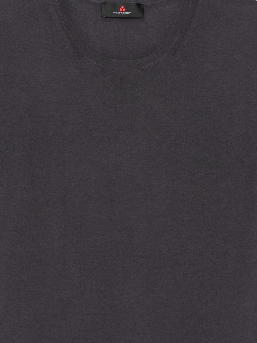Dark Grey Solid T-Shirt
