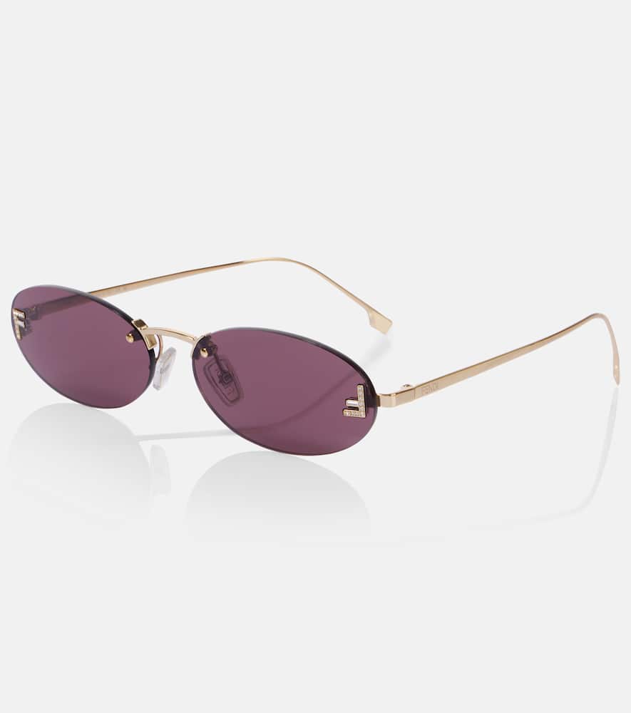 First Crystal oval sunglasses