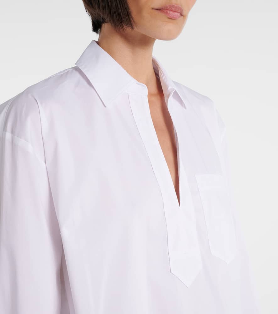 Khai cotton-blend poplin shirt
