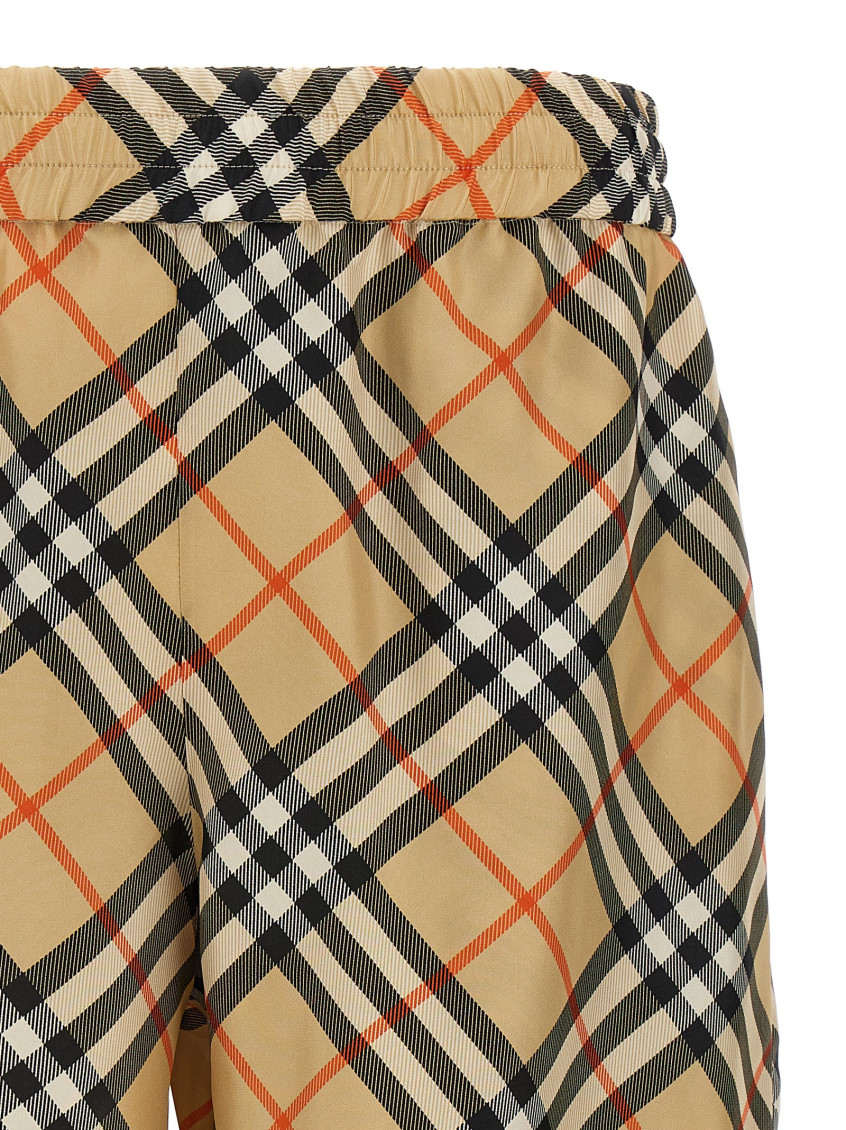Check Silk Bermuda Shorts