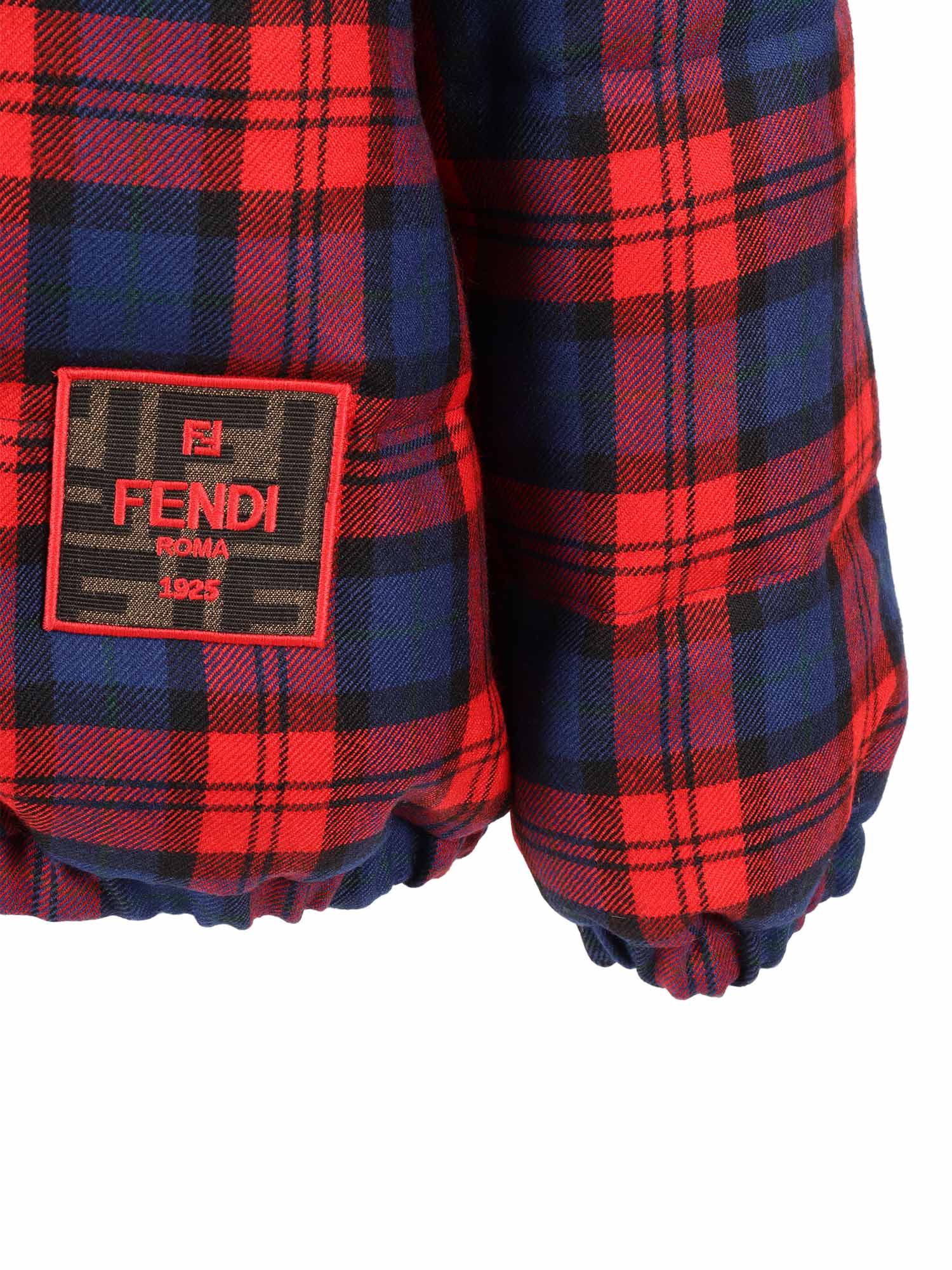 Fendi Jr Piumino rode Schotse ruit