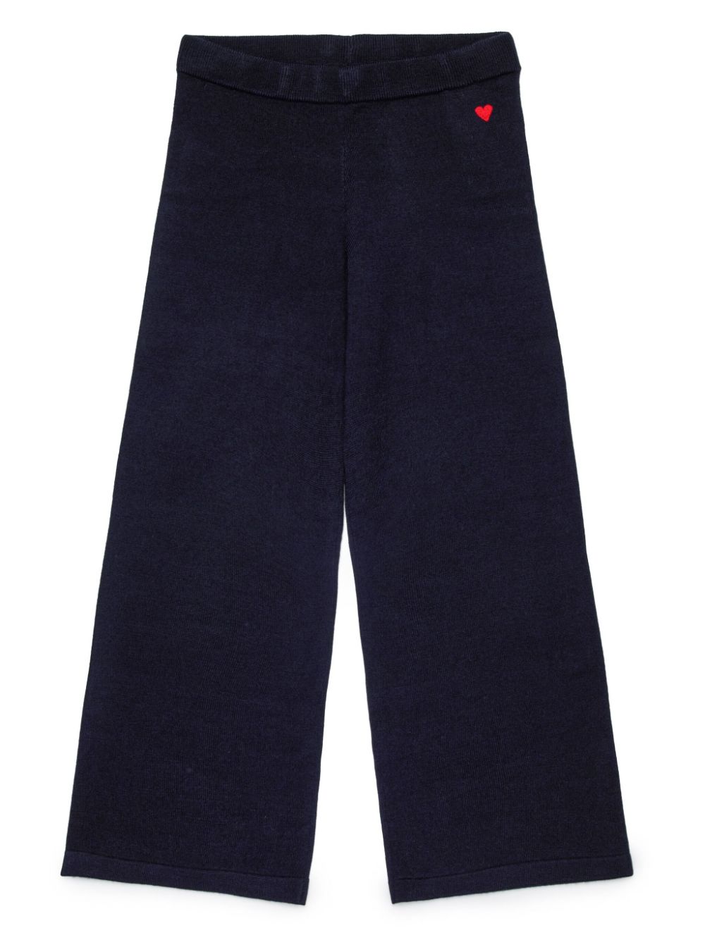 Wide-leg knitted trousers - Blue
