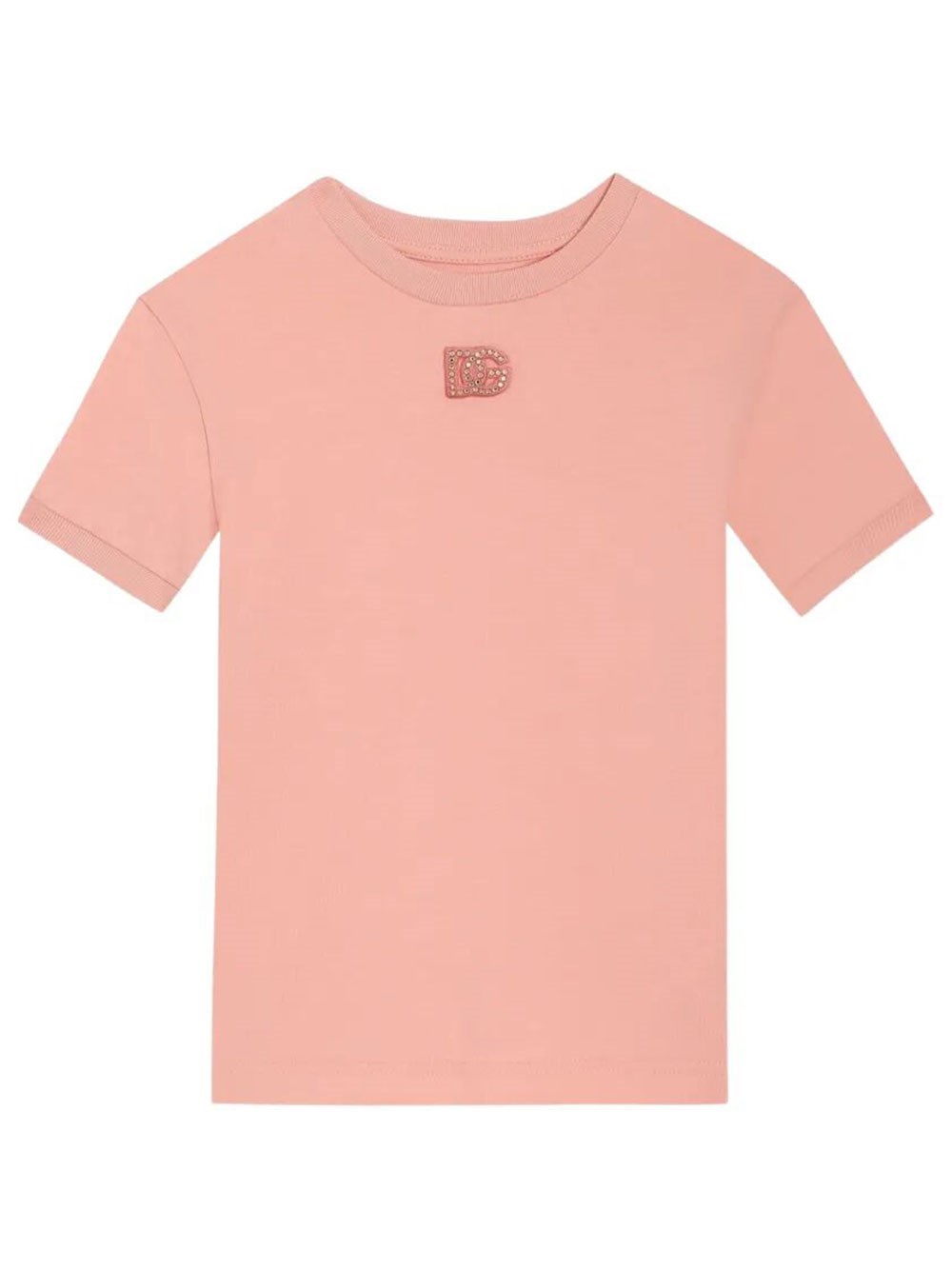 Jersey T-Shirt With Dg Rhinestones Logo