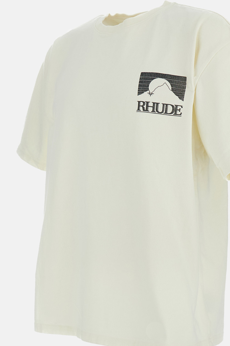 White Crewneck Graphic T-Shirt