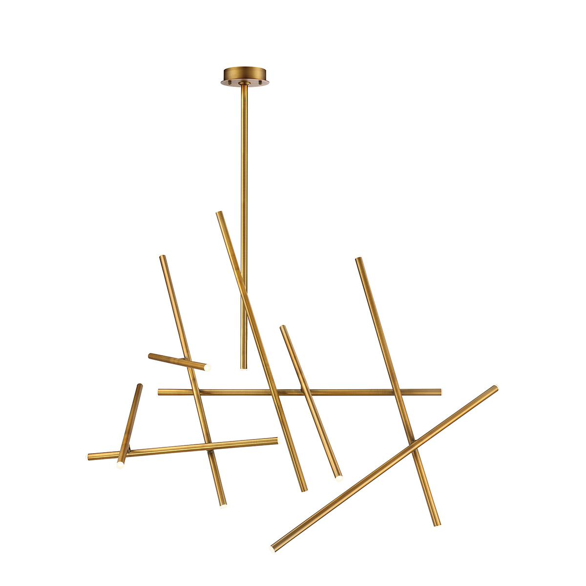 Antique Brass LED Chandelier from the Crossroads Collection