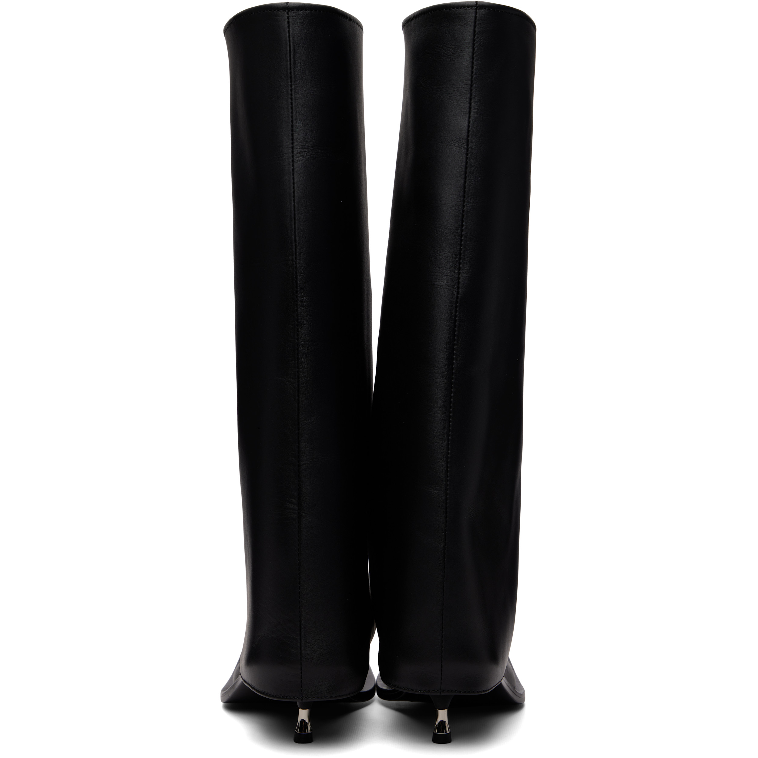 Black Iman Kitten Heel Tall Boots