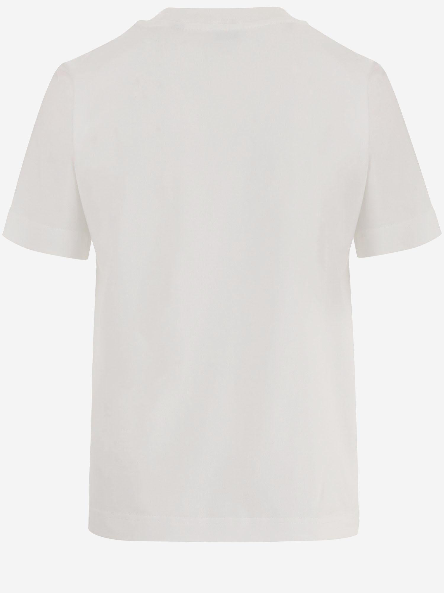 Cotton with Front Print T-Shirt — White