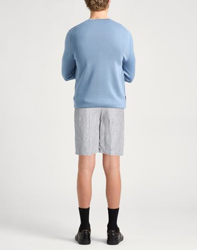 Man Shorts & Bermuda Shorts Navy Size 28 Linen