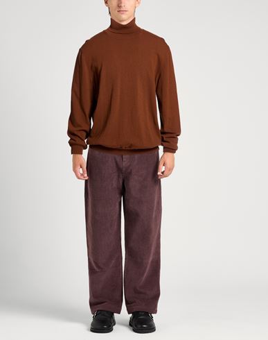 Man Turtleneck Tan Size 48 Virgin Wool, Cashmere