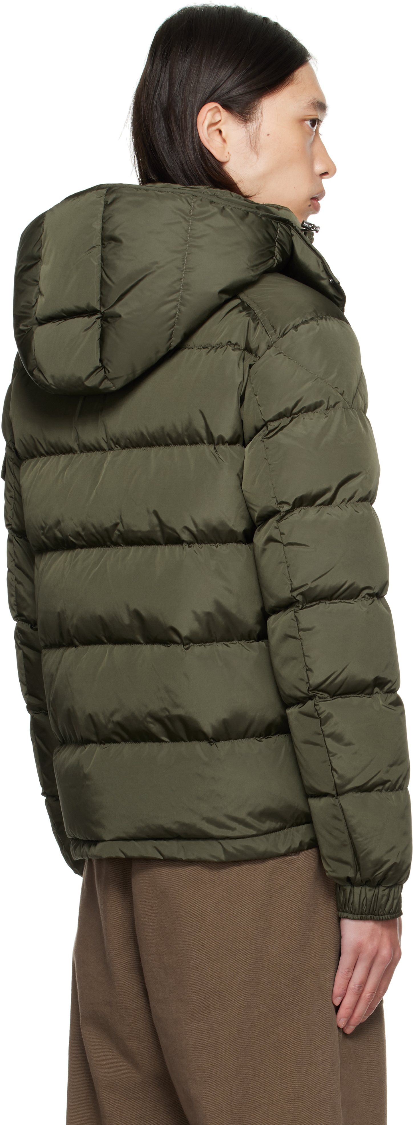 Khaki Maya Matte Short Down Jacket