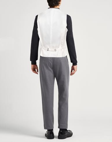 Man Tailored Vest Light grey Size 36 Silk