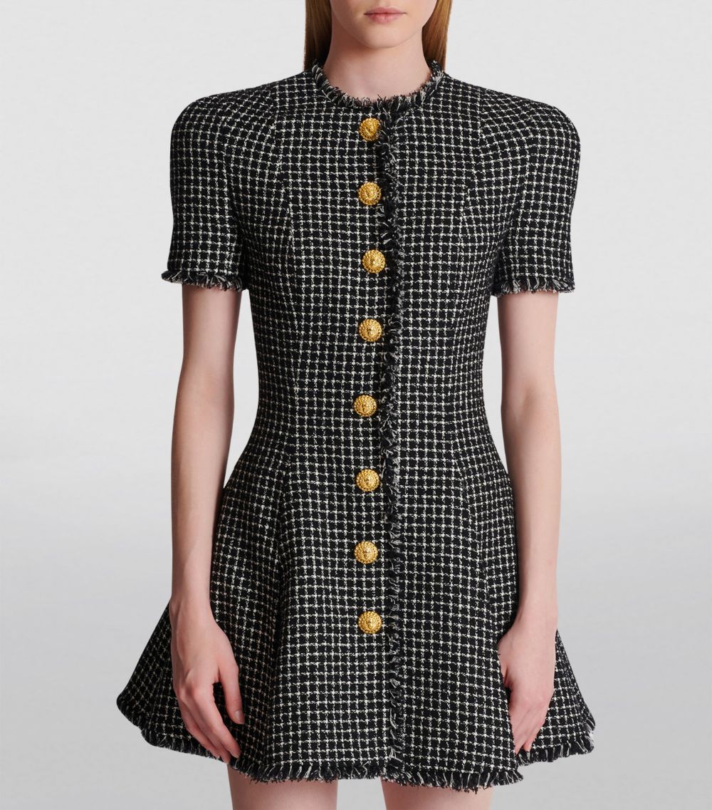 Gingham Tweed Mini Dress