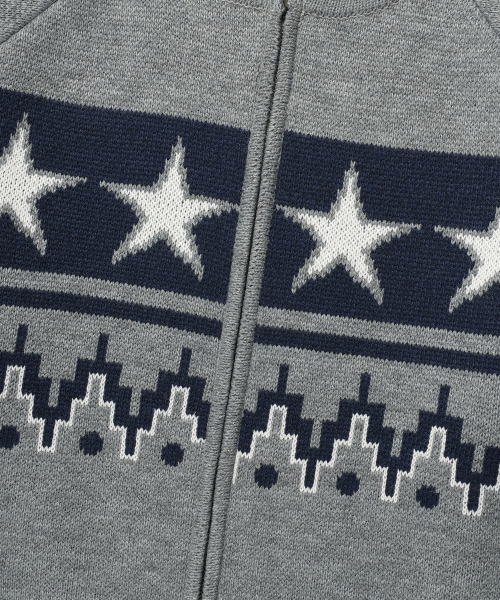 STAR COWICHAN KNIT CARDIGAN_GREY