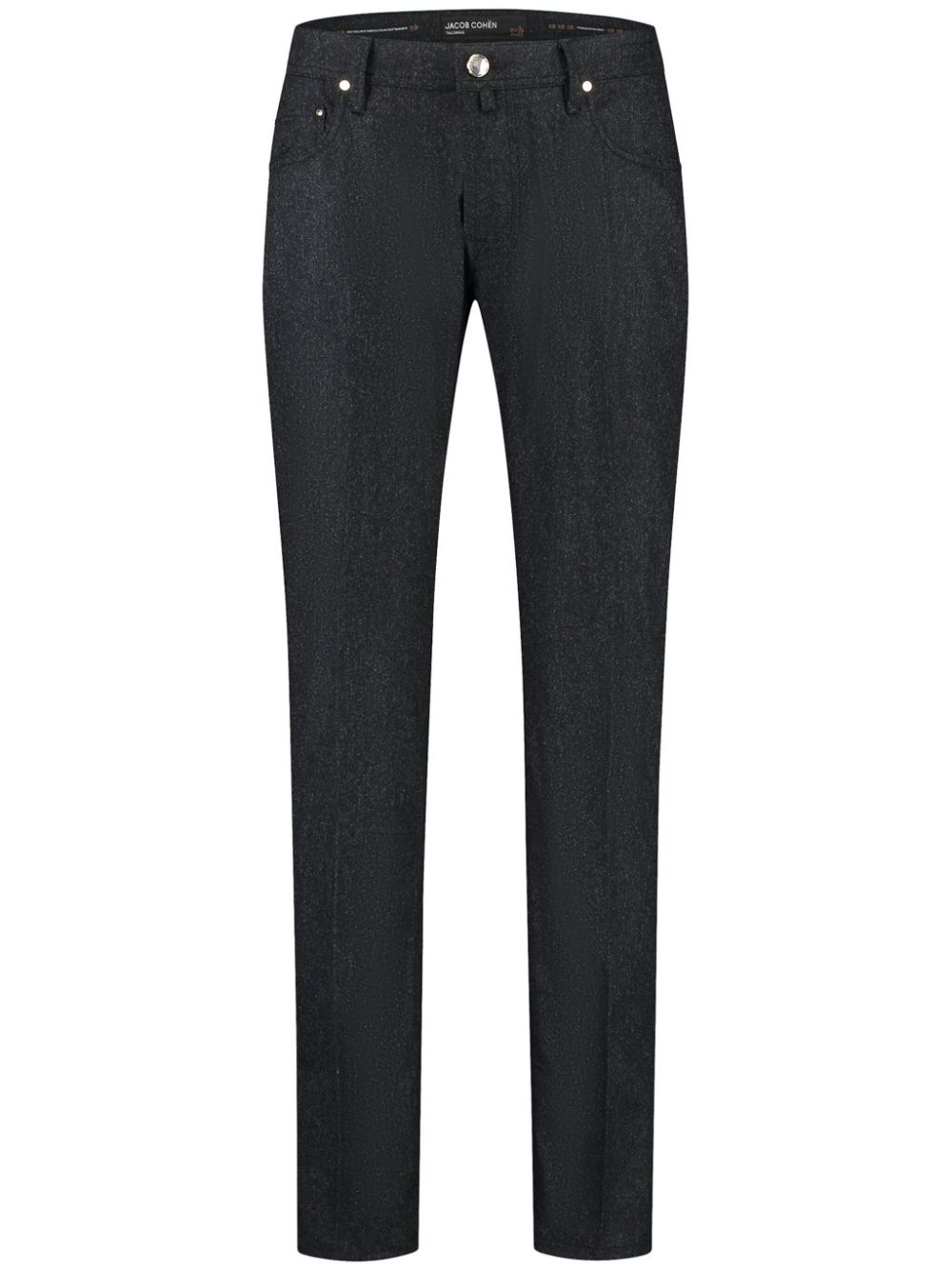 Straight leg logo-patch trousers - Black