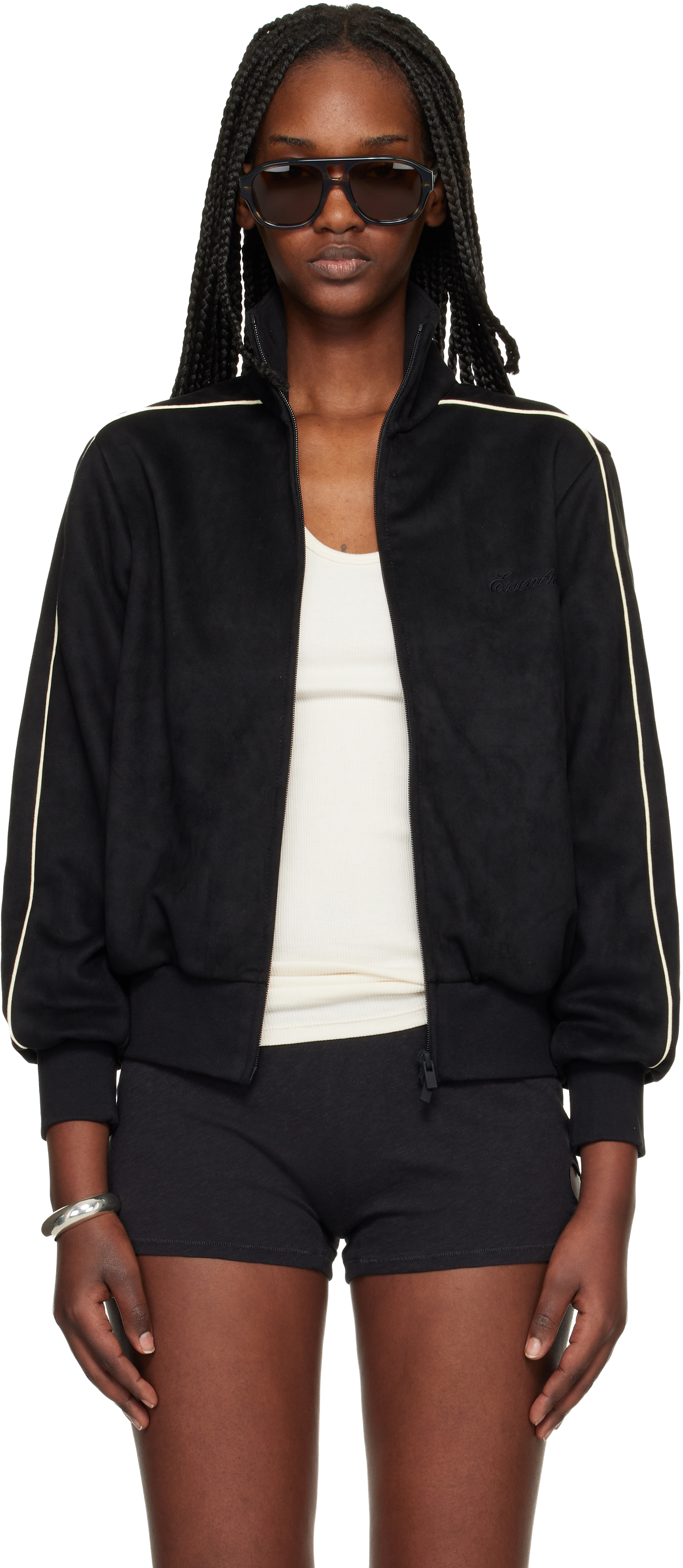 Black Signature Vintage Fit Track Jacket