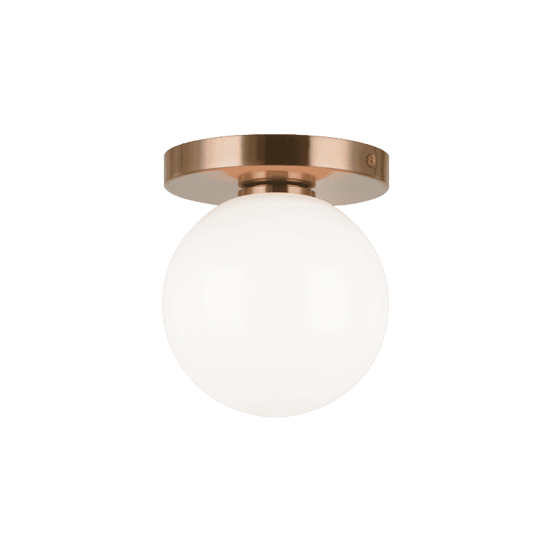 Aged Gold Brass One Light Wall Sconce Ceiling Mount from the Cosmo Collection