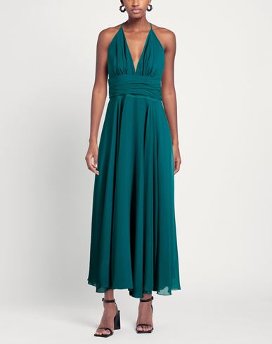 Woman Maxi dress Deep teal Size 6 Polyester, Elastane