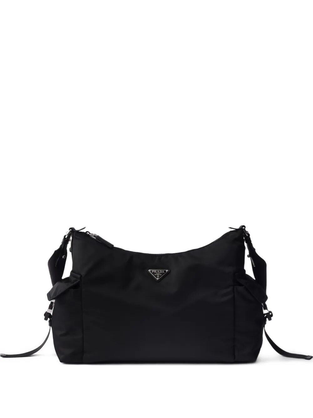 Explore Re-Nylon And Leather Hobo Bag