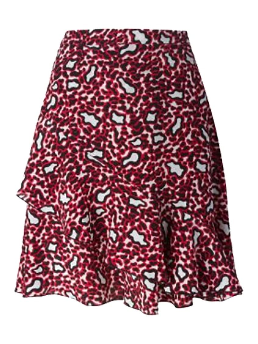 Red Draped Skirt