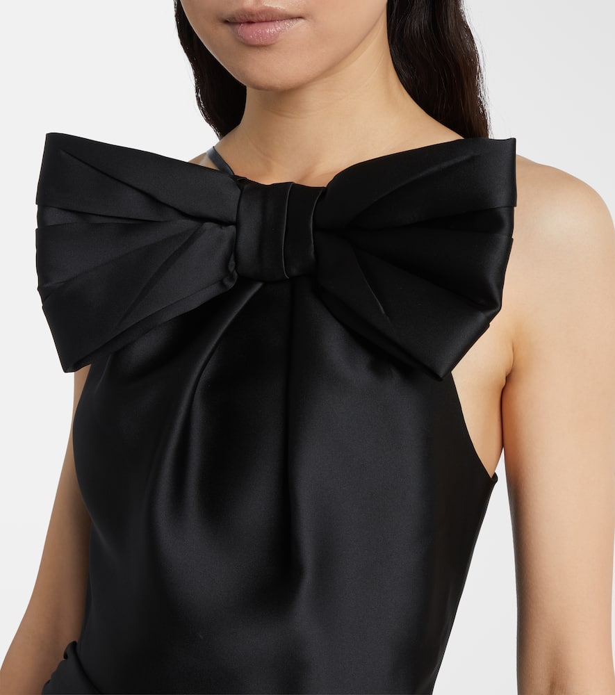 Bow-detail midi dress