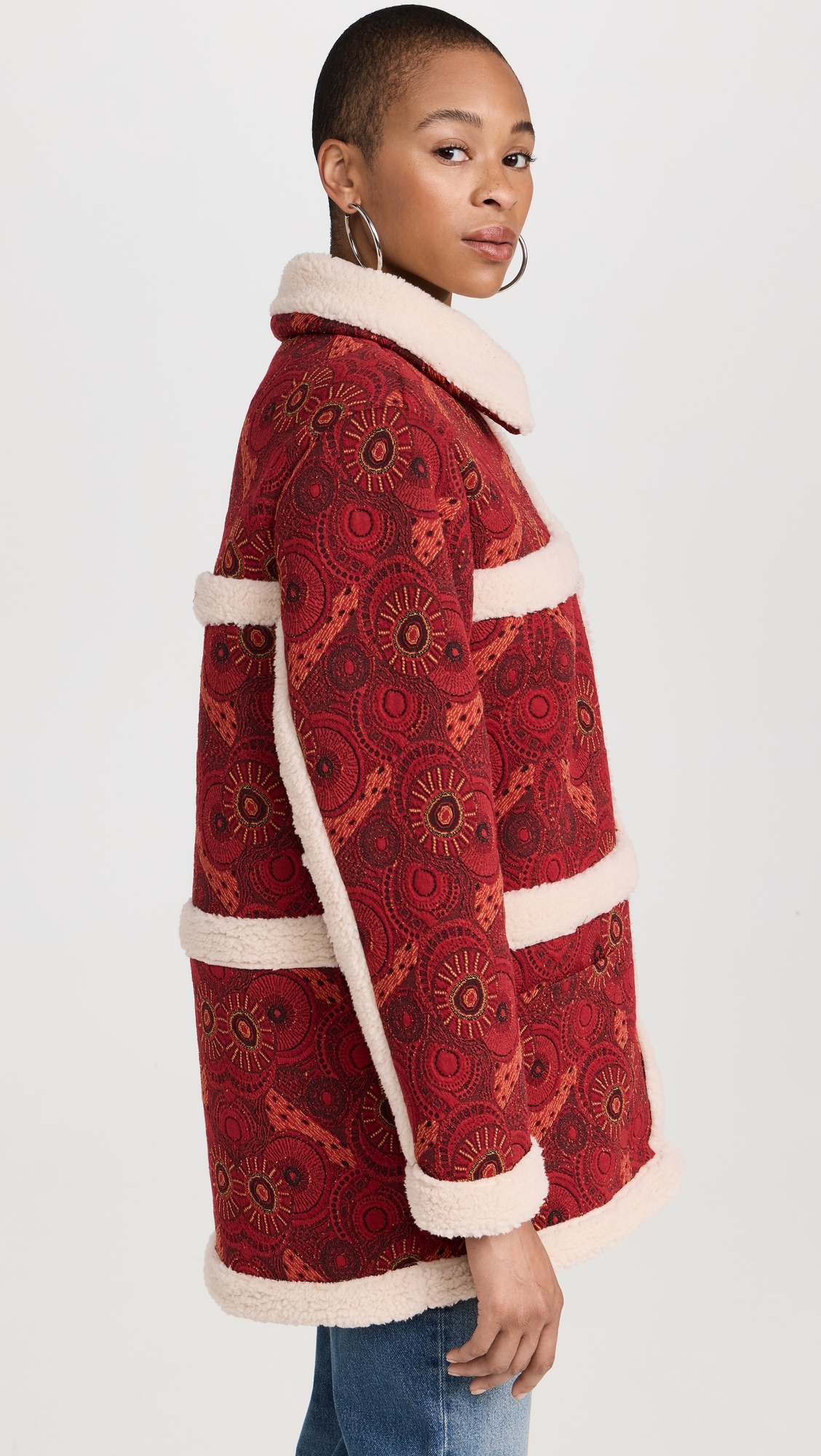 Maputo Coat Red & Cream