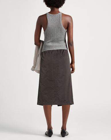 P. a.r. o.s. h. Woman Midi skirt Dark brown Size S Polyester
