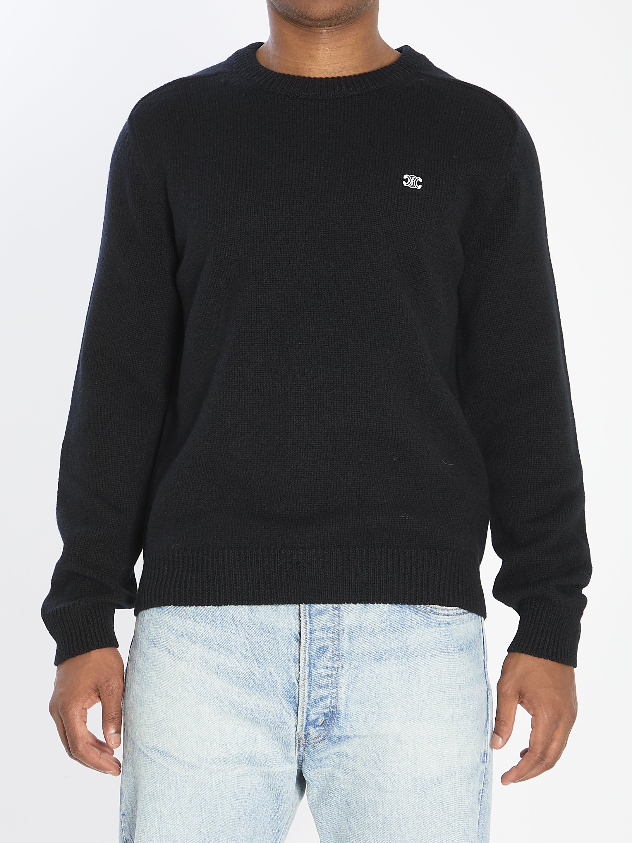 Crew Neck Sweater in WOOL and CASHMERE
