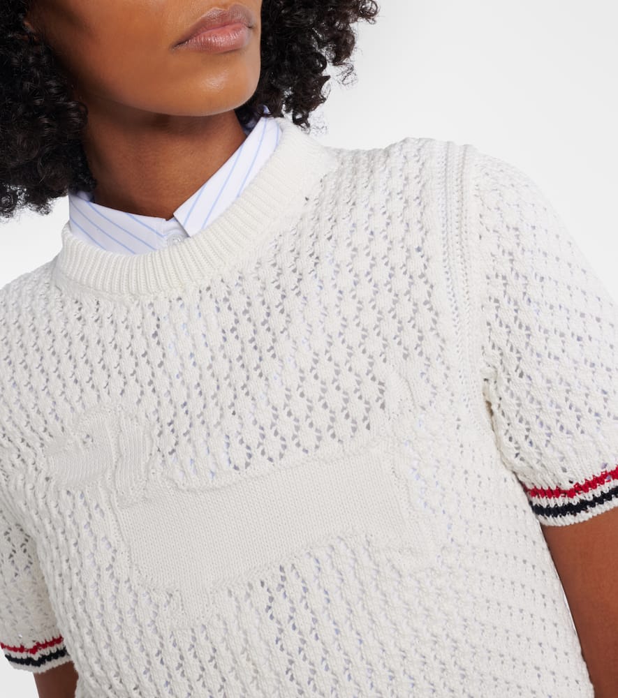 Jacquard cotton sweater