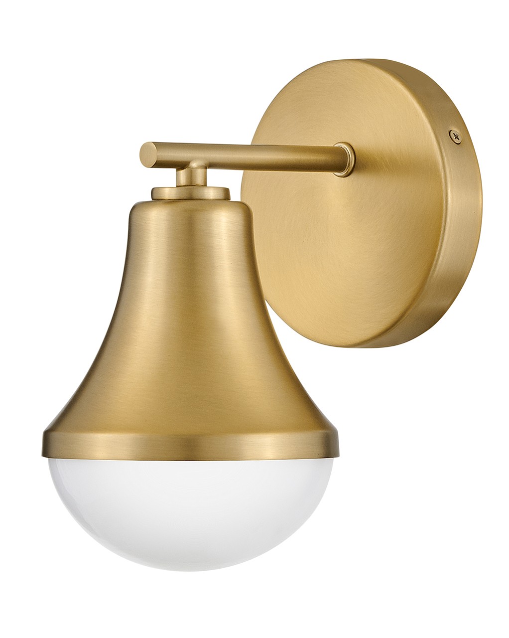 Lacquered Brass LED Vanity from the Haddie Collection