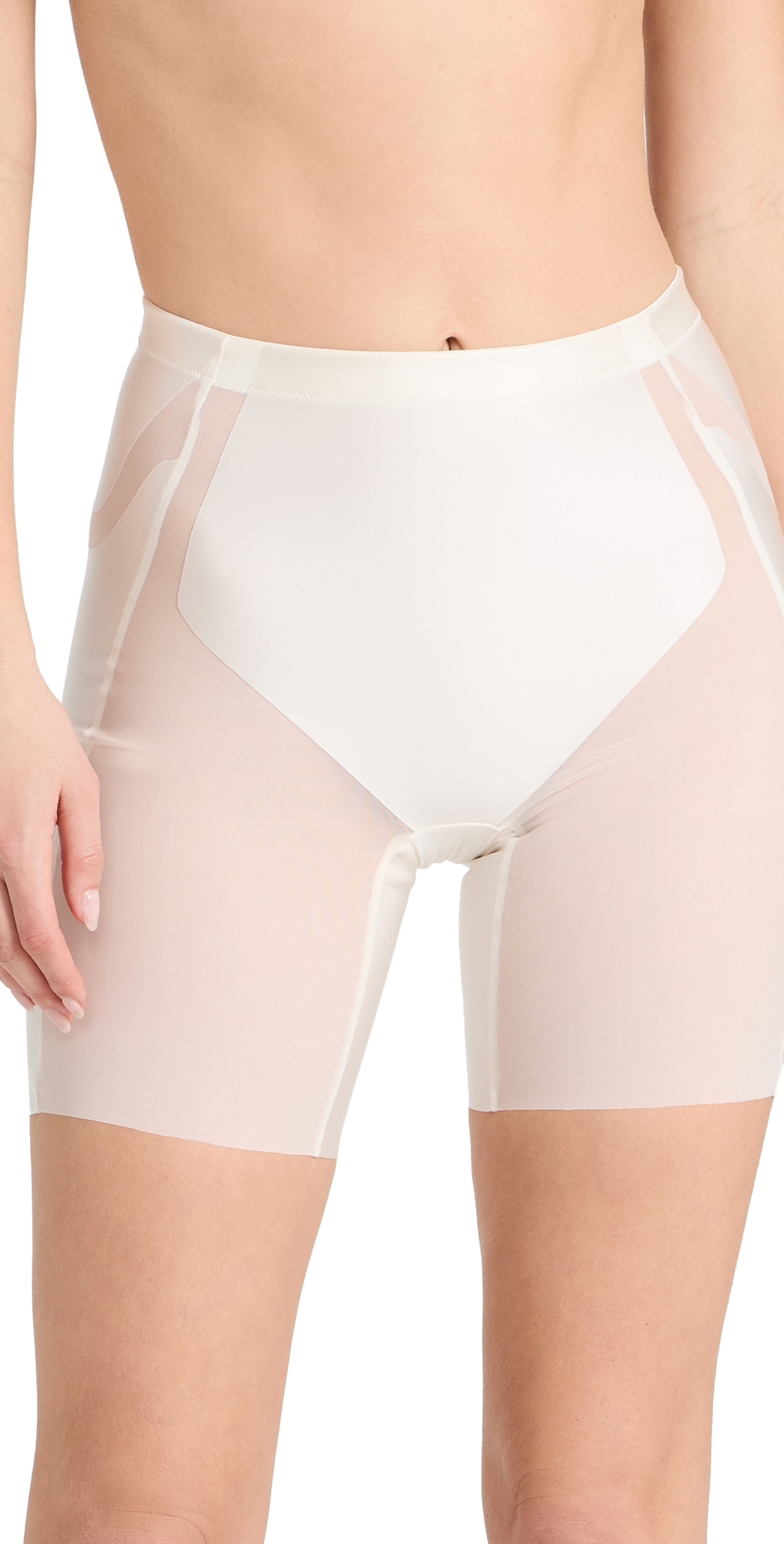 Booty Lifting Mid Thigh Shorts Linen