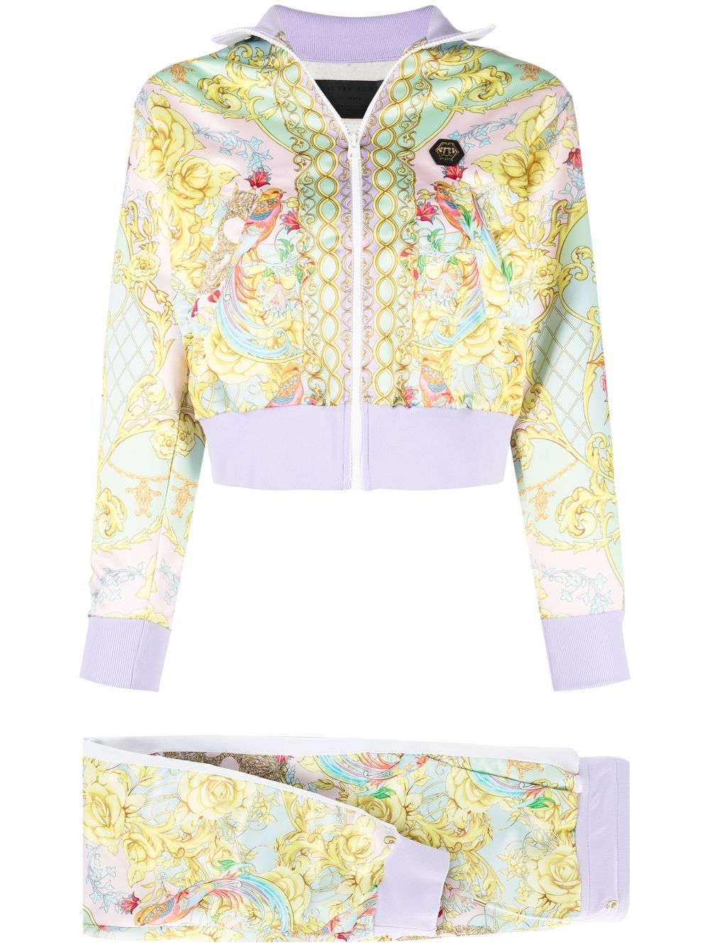 Baroque print tracksuit set - Green