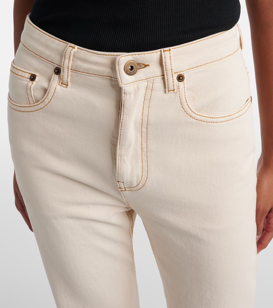 Embroidered flared jeans