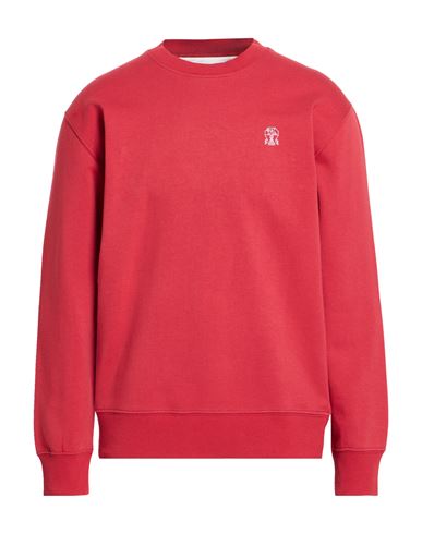 Man Sweatshirt Brick Size M Cotton, Elastane
