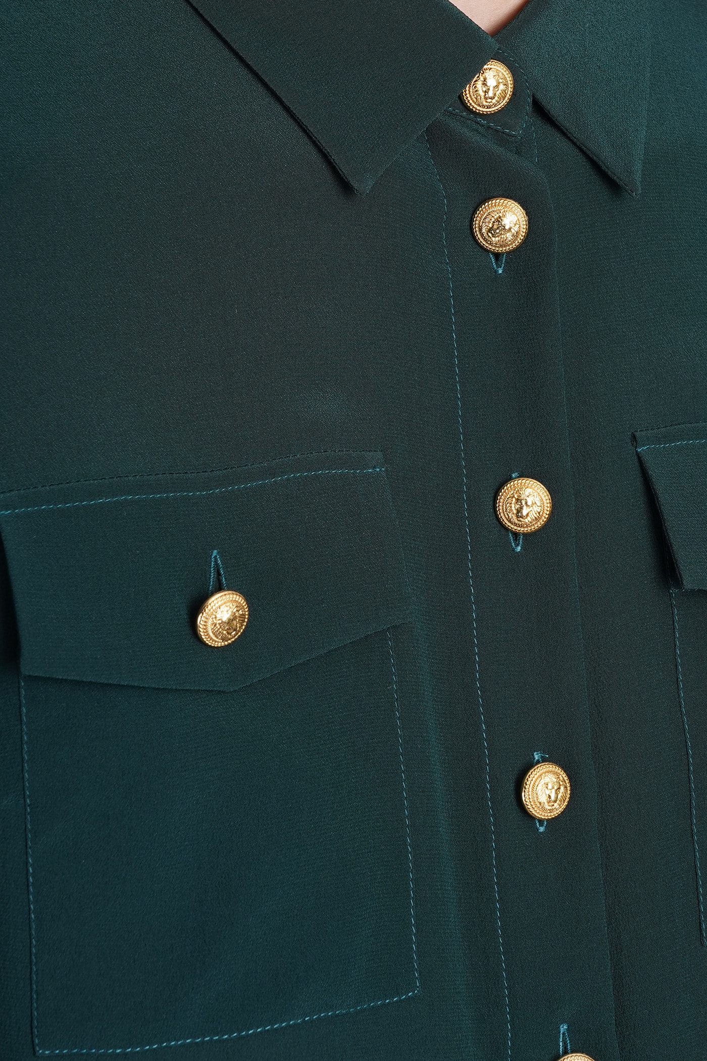 Shirt In Green Silk