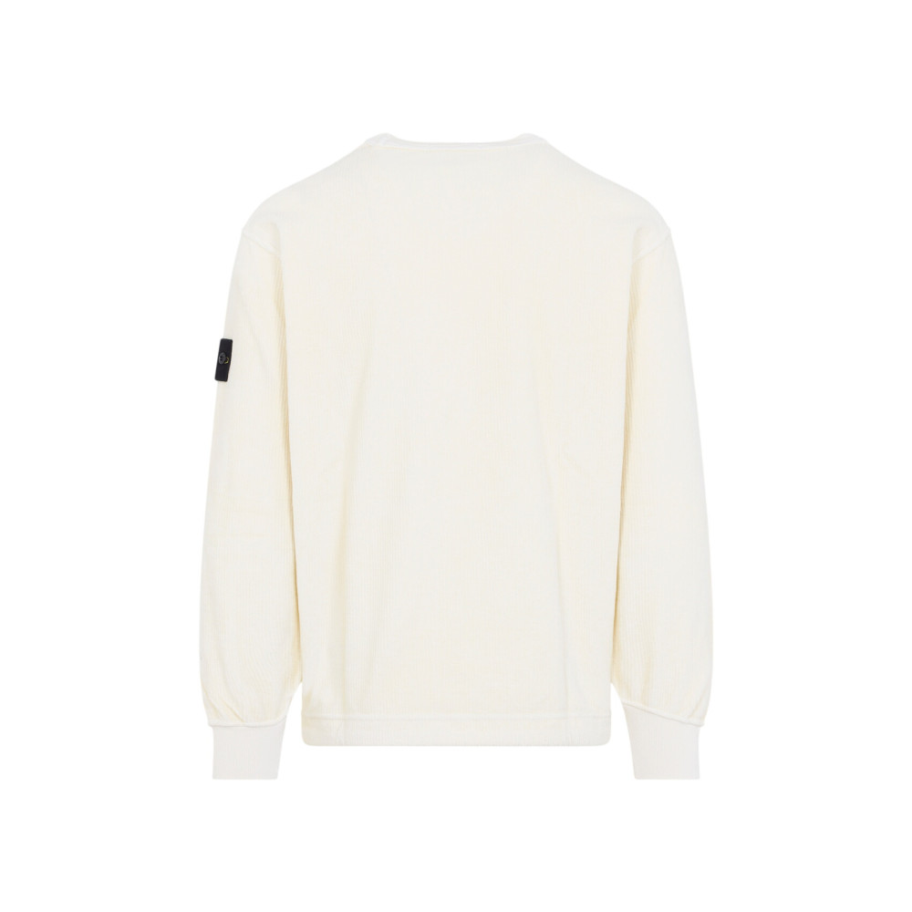 Off White Solid Sweatshirt